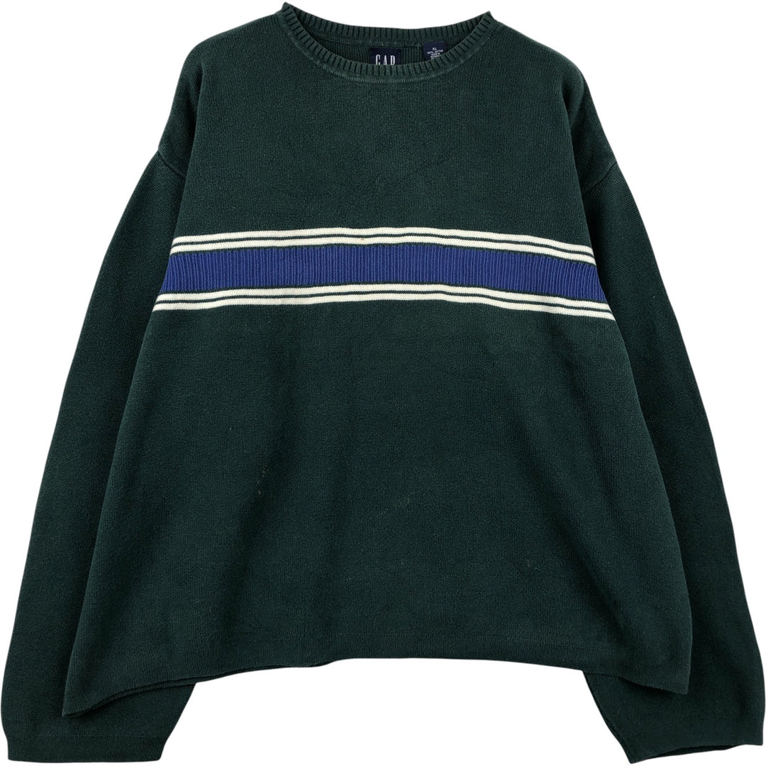 90'S GAP Vintage Cotton Knit Sweater, Men's XL cotton green type Vintage Second Hand