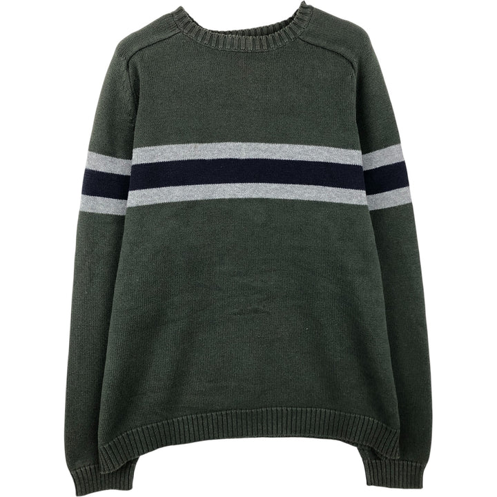 Eddie Bauer Cotton Knit Sweater, Men's XL cotton Khaki type Vintage Second Hand