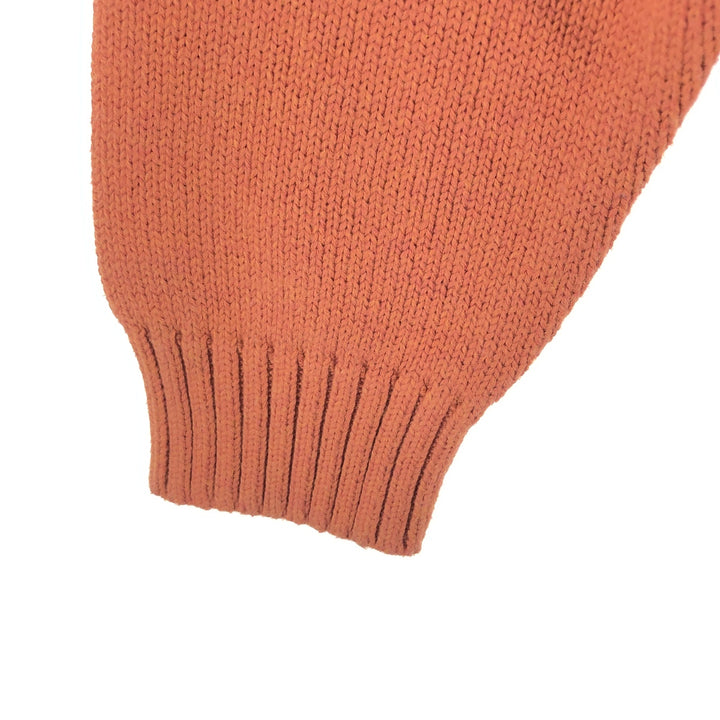 LLBean Cotton Knit Sweater, Men's Size M cotton orange type Vintage Second Hand