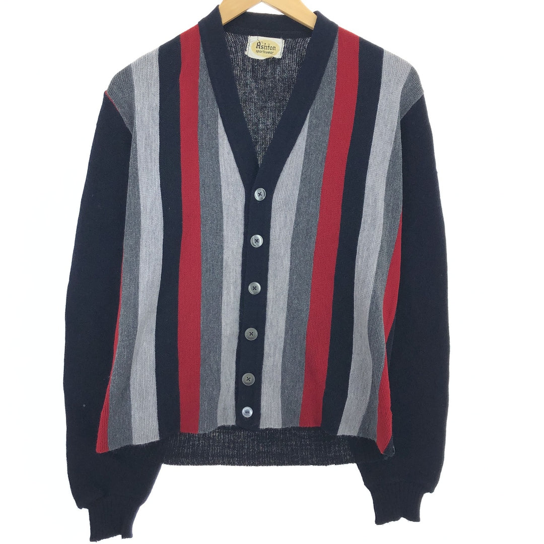 ASHTON SPORTSWEAR Stripe Pattern Cardigan Men's S size /eaa399376