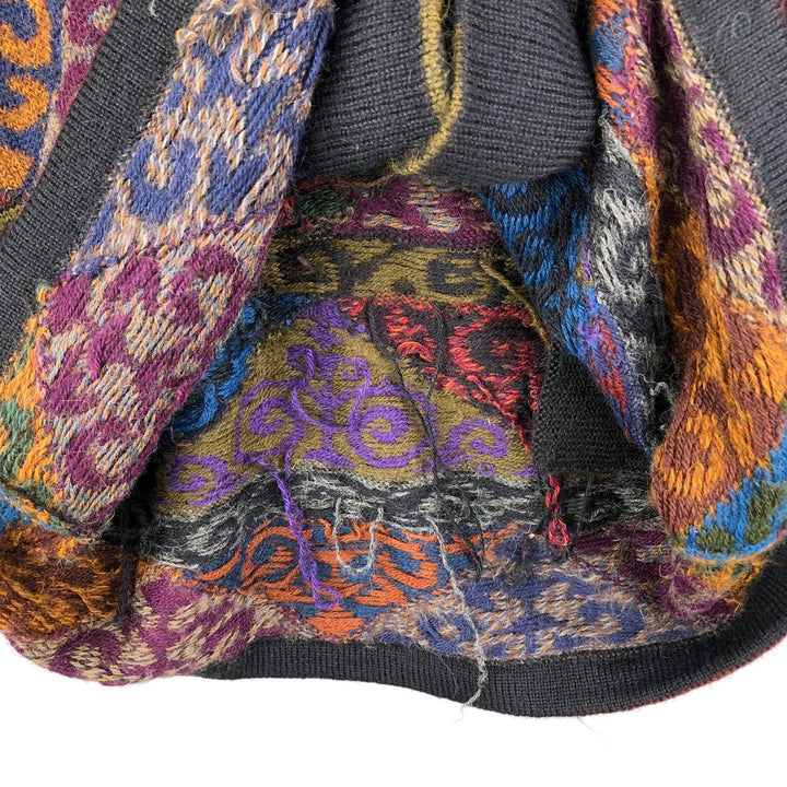 Peruvian Connection All-Over Geometric Print Alpaca Knit Cardigan, Women's Size M alpaca red type Vintage Second Hand