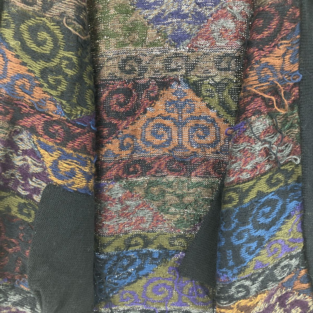 Peruvian Connection All-Over Geometric Print Alpaca Knit Cardigan, Women's Size M alpaca red type Vintage Second Hand