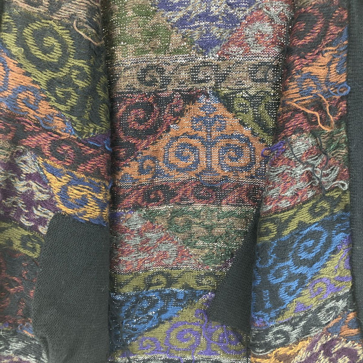 Peruvian Connection All-Over Geometric Print Alpaca Knit Cardigan, Women's Size M alpaca red type Vintage Second Hand