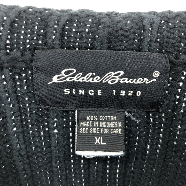 Eddie Bauer Ribbed Roll Neck Cotton Knit Sweater Men's XL Size / eaa399406