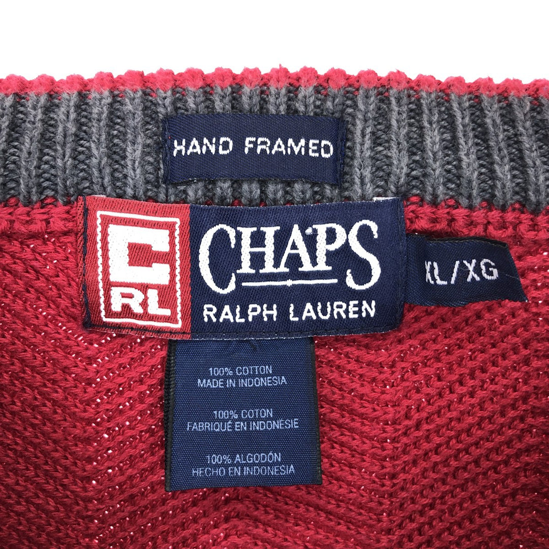 90'S Ralph Lauren CHAPS cotton knit sweater men's XL vintage /eaa399426