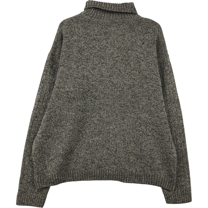 Lacoste Argyle Pattern Turtleneck Acrylic and Wool Knit Sweater, Men's Size L acrylic Khaki type brown Vintage Second Hand