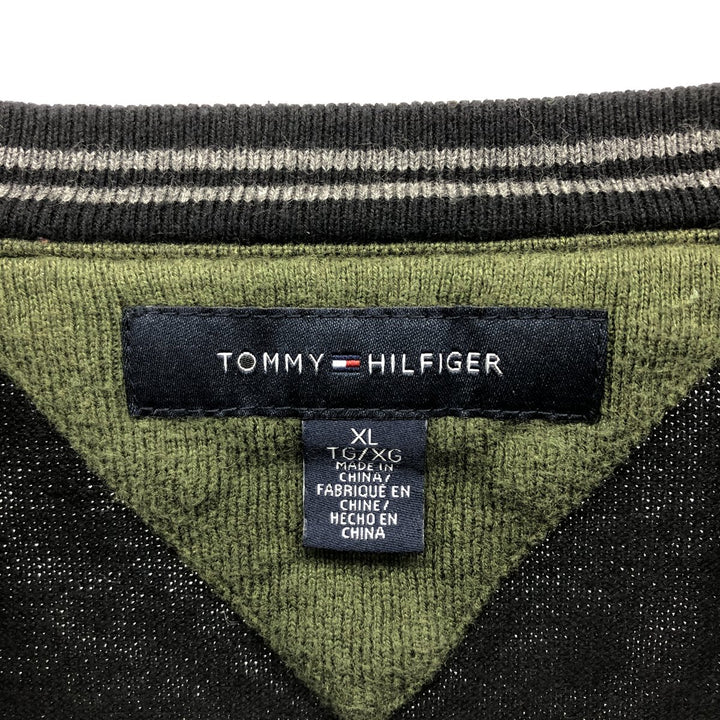 Tommy Hilfiger V-neck cotton knit sweater for men, size XL /eaa399513