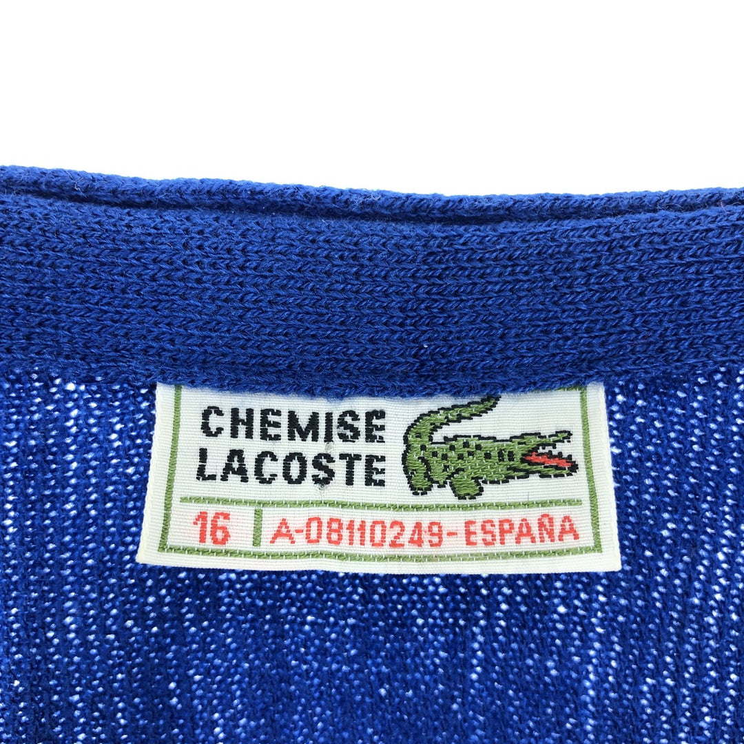 80'S Lacoste LACOSTE CHEMISE French Lacoste acrylic knit cardigan, men's size M, vintage / eaa399521