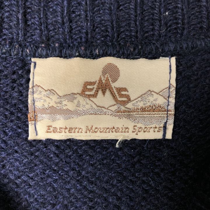 EMS All-Over Print Knit Sweater, Men's Size XL, Vintage unclear navy blue type Vintage Second Hand