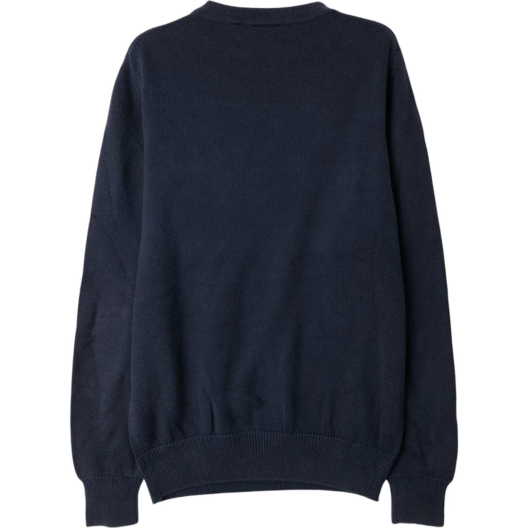 Lacoste LACOSTE LIVE acrylic knit sweater, men's size S cotton navy blue type Vintage Second Hand