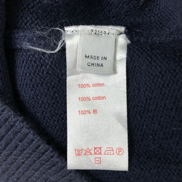Lacoste LACOSTE LIVE acrylic knit sweater, men's size S cotton navy blue type Vintage Second Hand