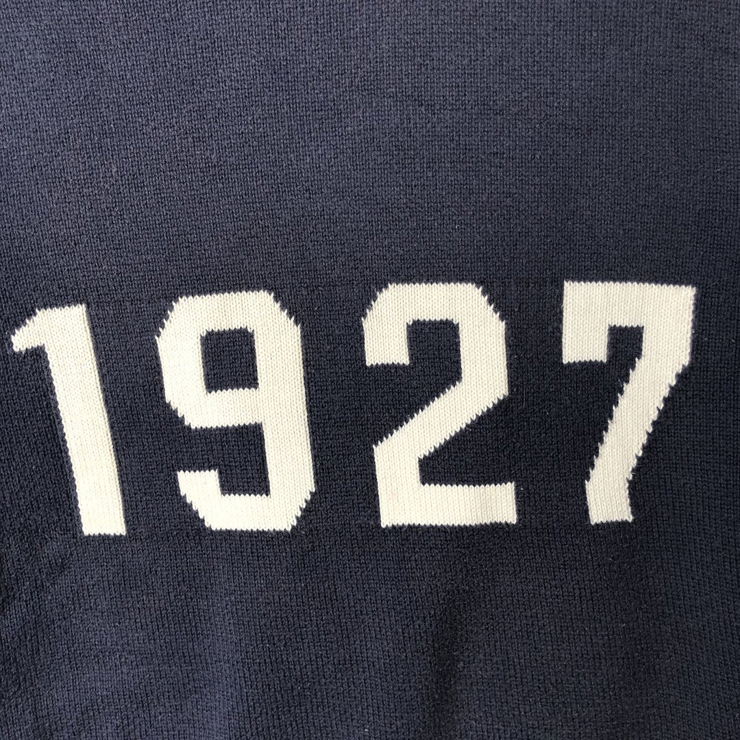 Lacoste LACOSTE LIVE acrylic knit sweater, men's size S cotton navy blue type Vintage Second Hand