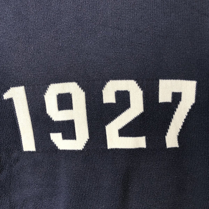 Lacoste LACOSTE LIVE acrylic knit sweater, men's size S cotton navy blue type Vintage Second Hand