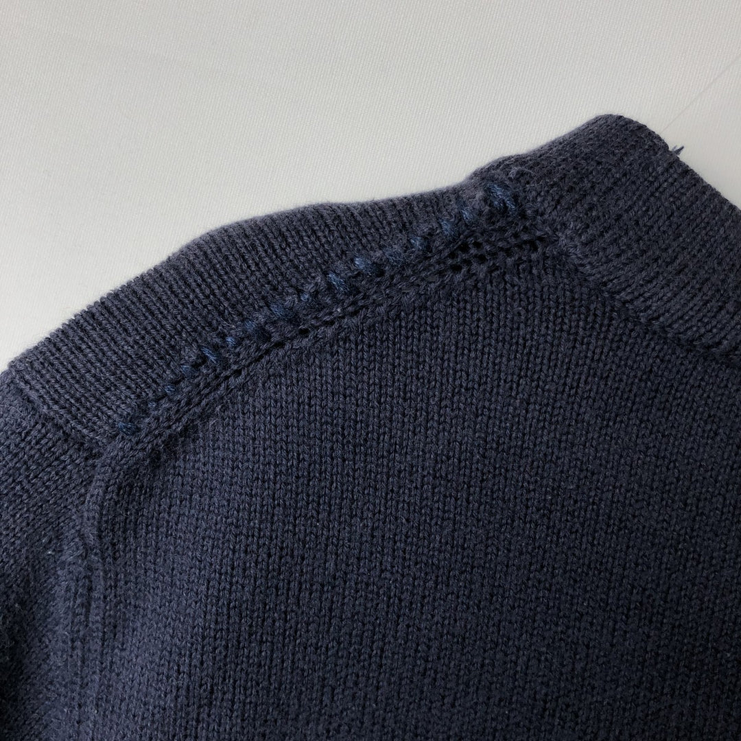 Lacoste LACOSTE LIVE acrylic knit sweater, men's size S cotton navy blue type Vintage Second Hand