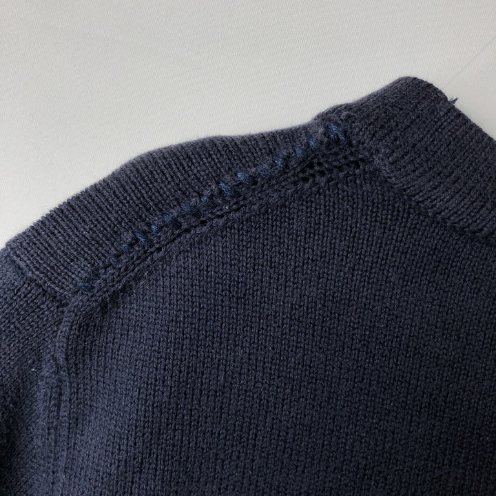 Lacoste LACOSTE LIVE acrylic knit sweater, men's size S cotton navy blue type Vintage Second Hand