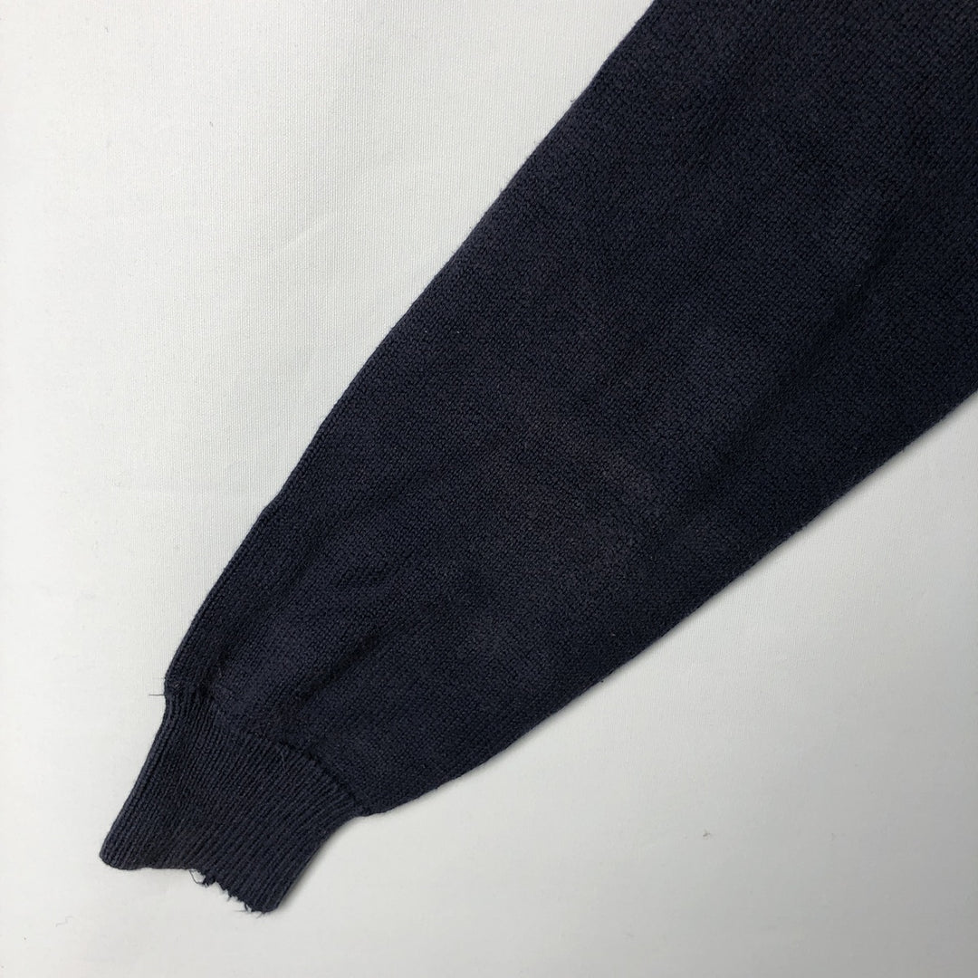 Lacoste LACOSTE LIVE acrylic knit sweater, men's size S cotton navy blue type Vintage Second Hand