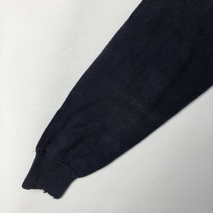 Lacoste LACOSTE LIVE acrylic knit sweater, men's size S cotton navy blue type Vintage Second Hand