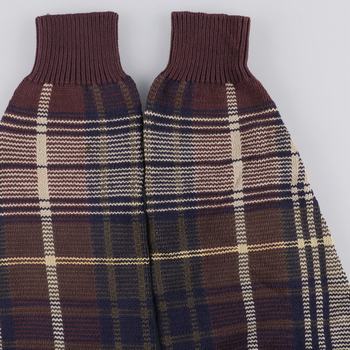 90'S Vintage Nautica Check Pattern Cotton Knit Sweater, Men's XL cotton Beige type Vintage Second Hand