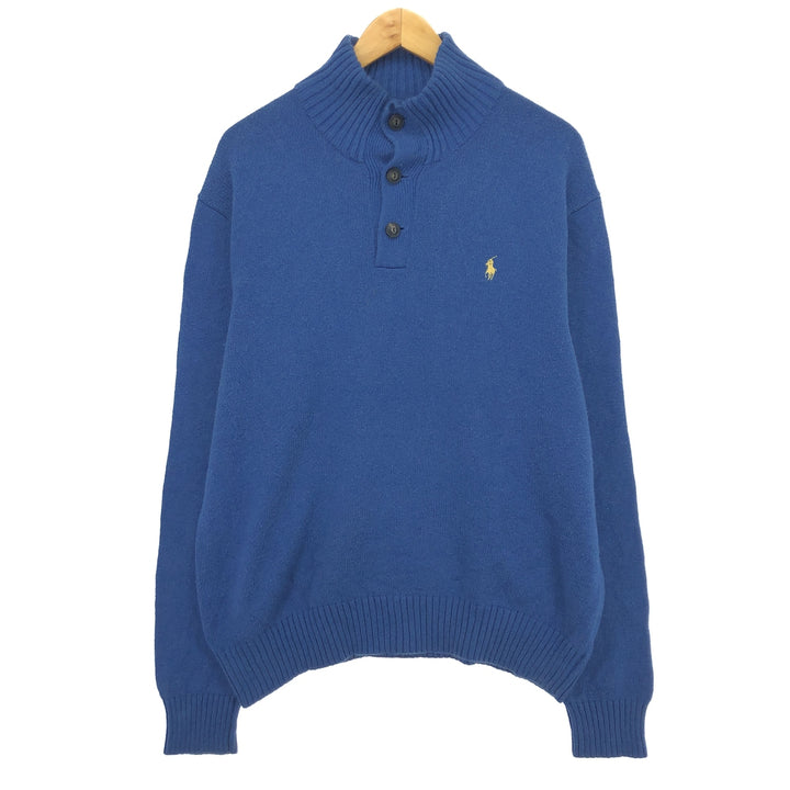 Ralph Lauren POLO RALPH LAUREN High-neck cotton knit half-button sweater Men's L /eaa399646