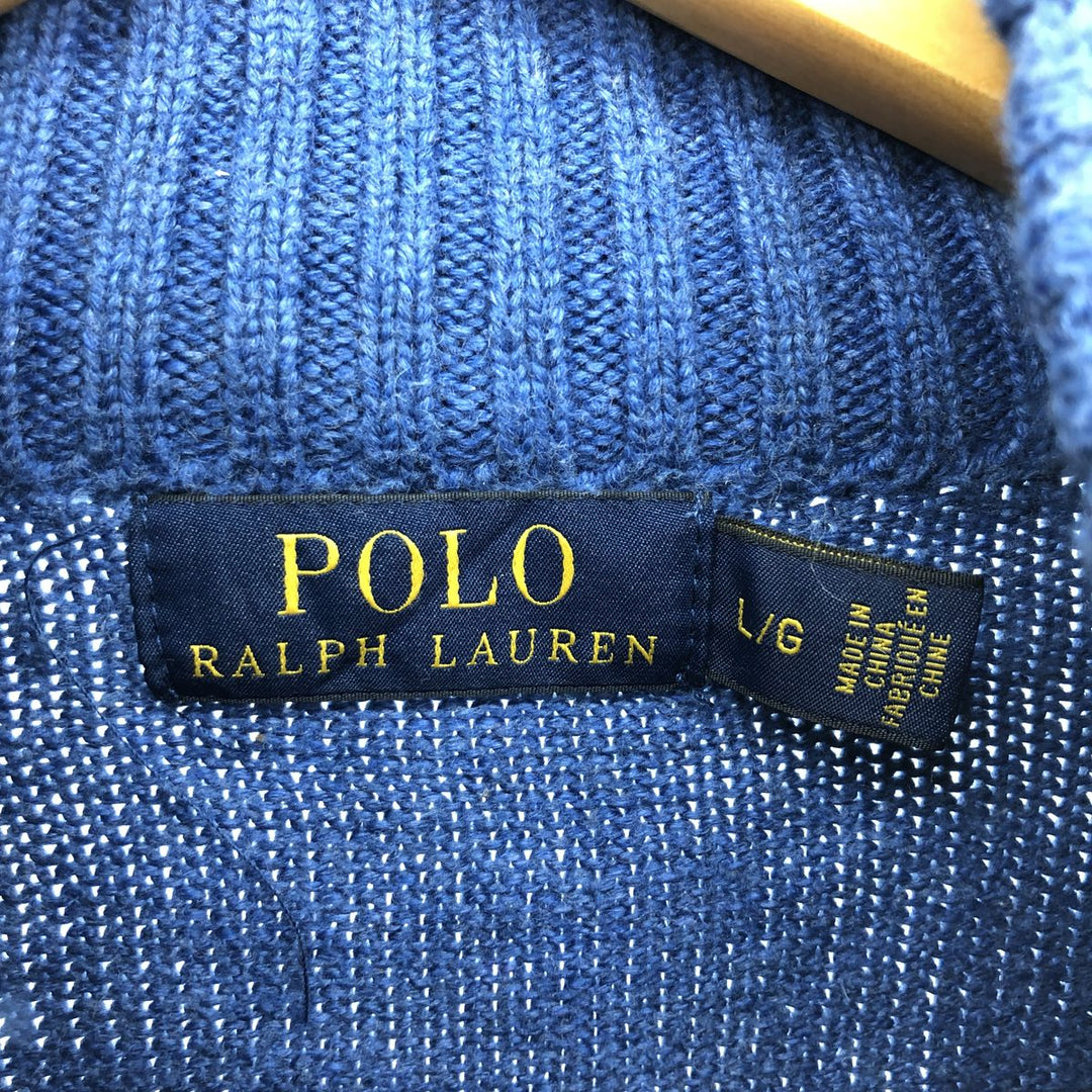 Ralph Lauren POLO RALPH LAUREN High-neck cotton knit half-button sweater Men's L /eaa399646