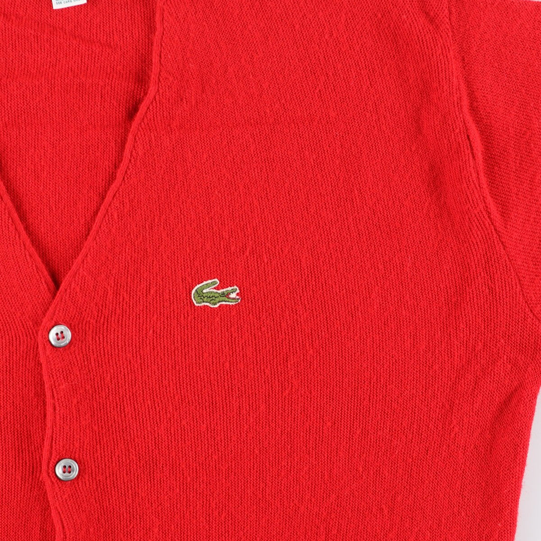 80s~90'S Lacoste LACOSTE CLUB Acrylic Knit Cardigan Made in USA Men's L Vintage /eaa399657