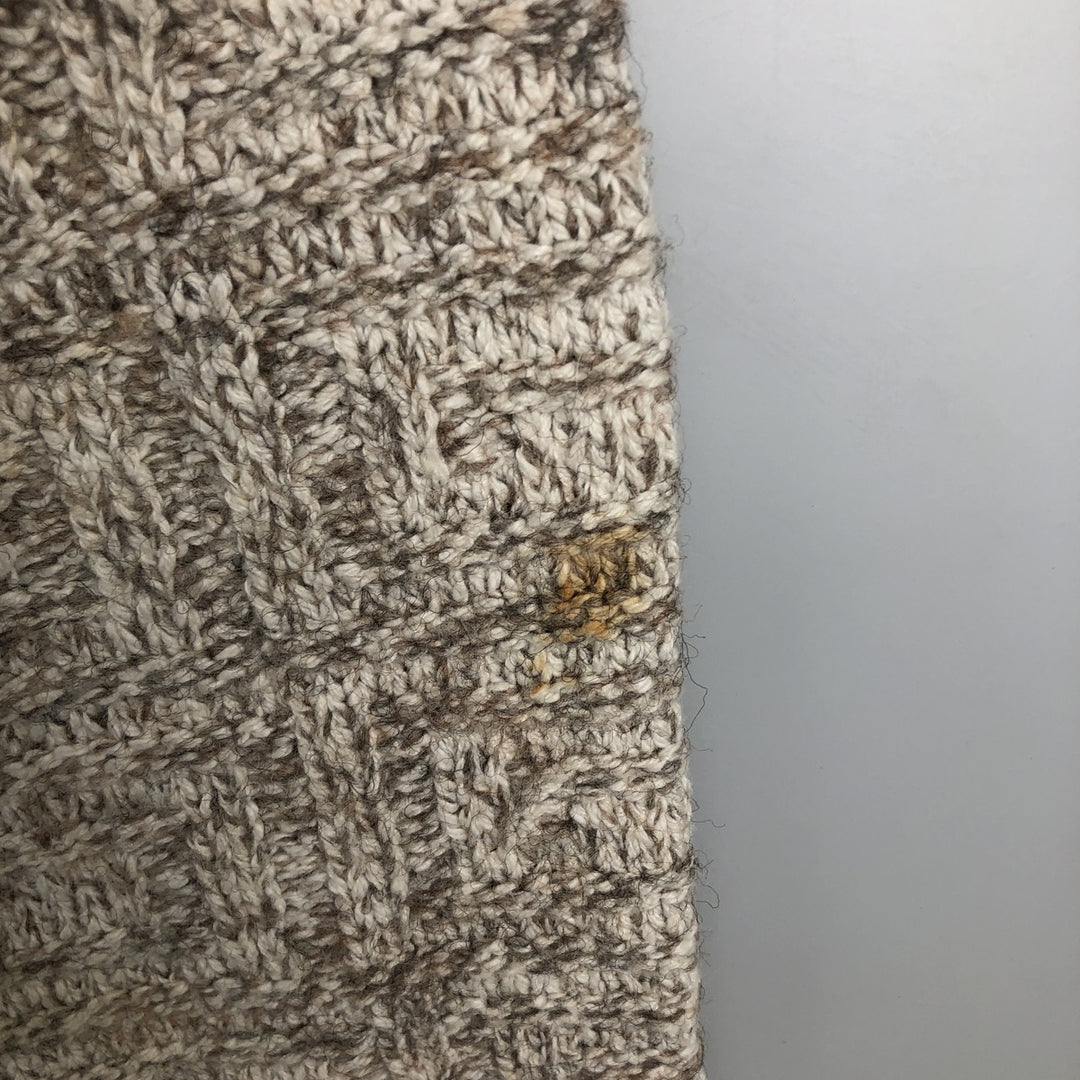 Vintage NORTHWOODS Fair Isle Pattern Roll Neck Cotton Knit Sweater, Made in Canada, Men's Size XL cotton Beige type Vintage Second Hand