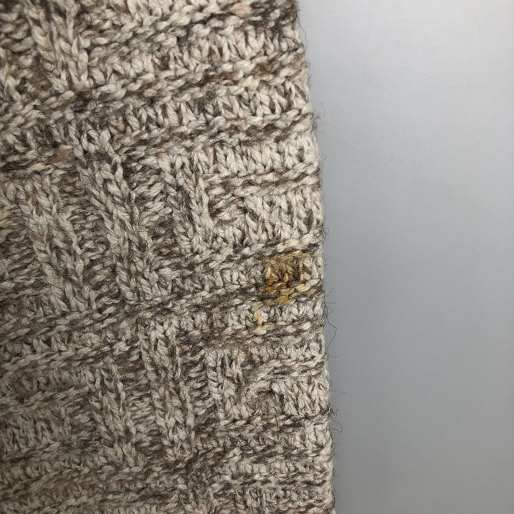 Vintage NORTHWOODS Fair Isle Pattern Roll Neck Cotton Knit Sweater, Made in Canada, Men's Size XL cotton Beige type Vintage Second Hand