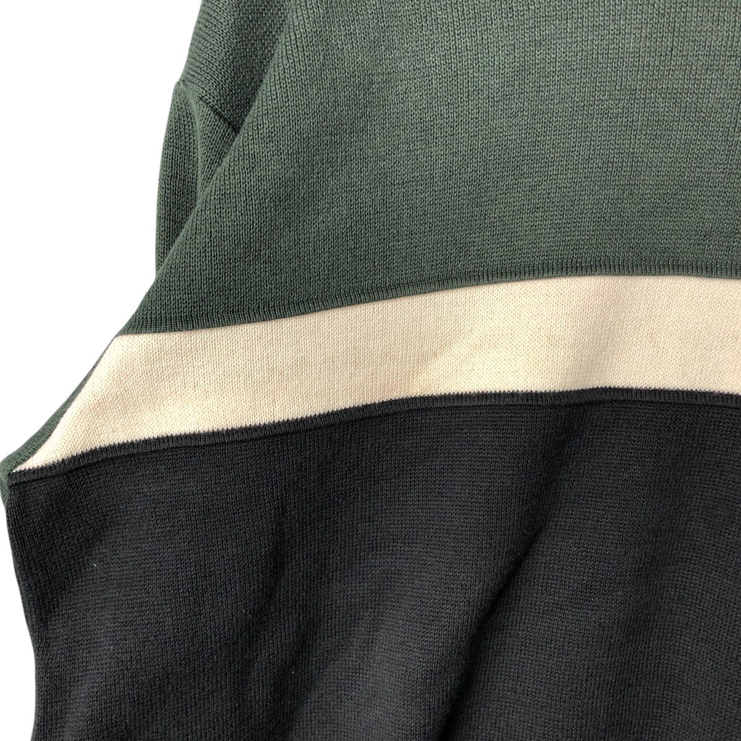 00'S Nautica cotton knit sweater, men's size XXL cotton Green type dark green Vintage Second Hand