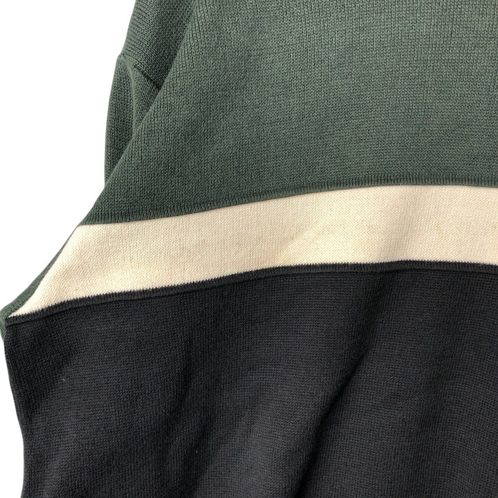00'S Nautica cotton knit sweater, men's size XXL cotton Green type dark green Vintage Second Hand