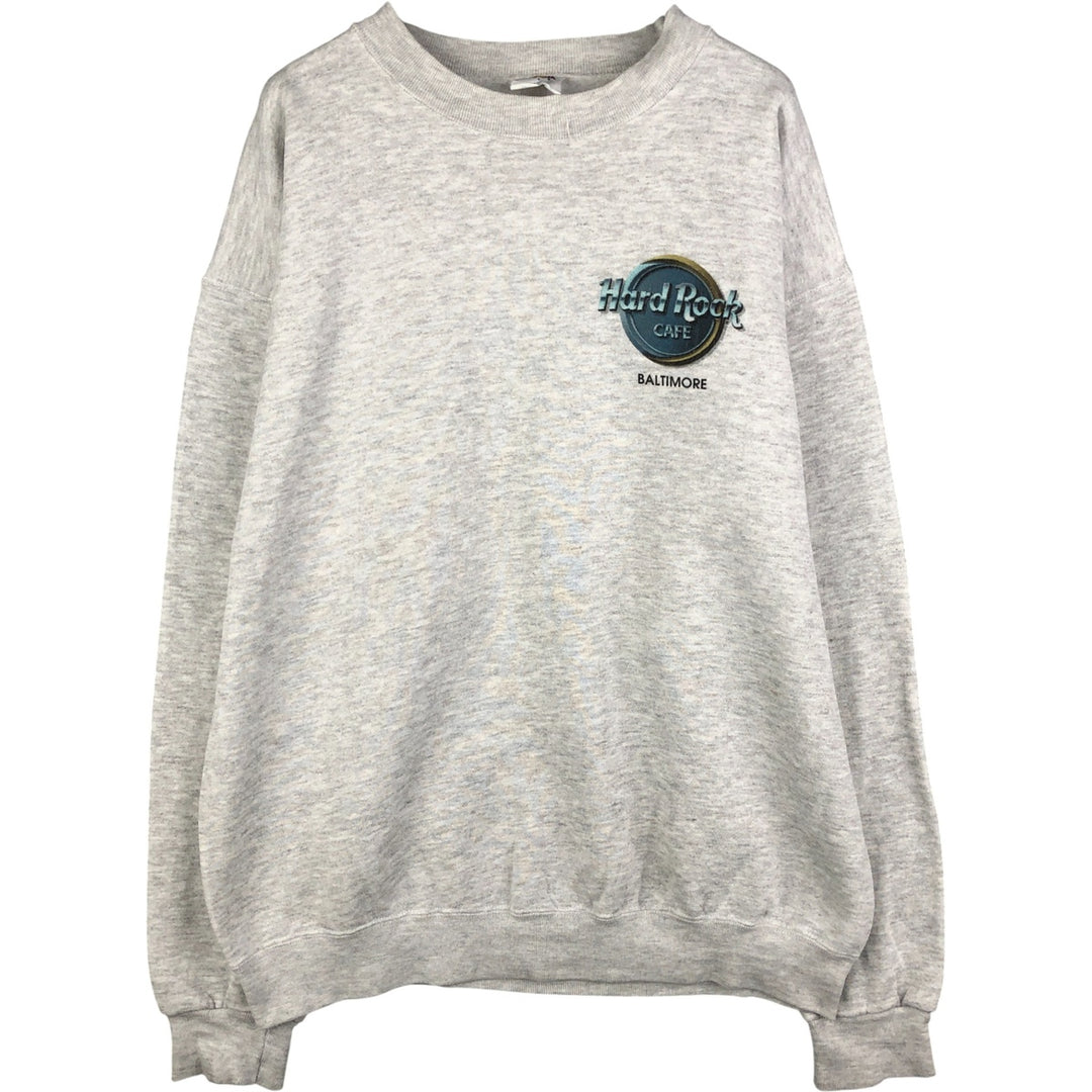 HARD ROCK CAFE Advertising Sweatshirt, Men's Size L cotton white type Vintage Second Hand