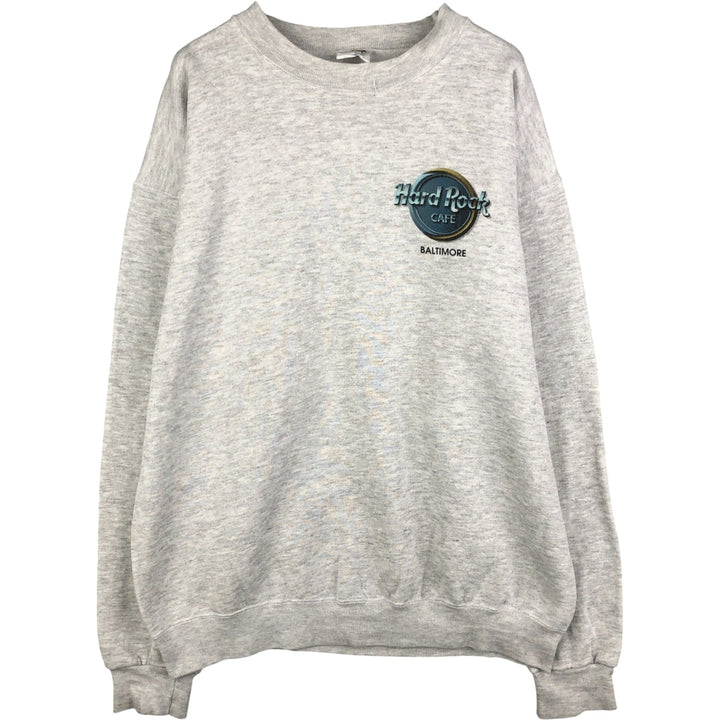 HARD ROCK CAFE Advertising Sweatshirt, Men's Size L cotton white type Vintage Second Hand