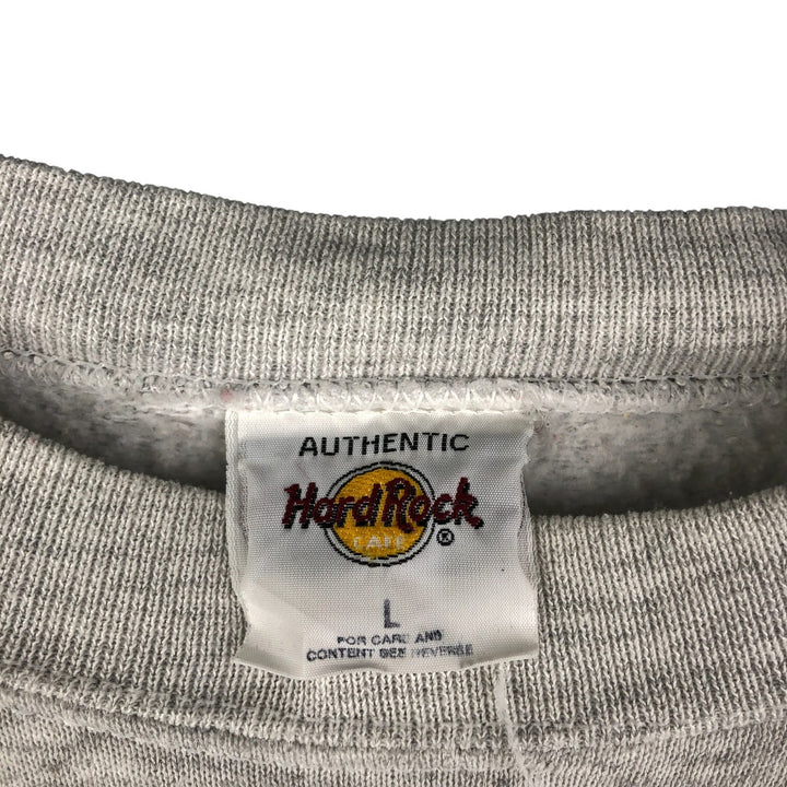 HARD ROCK CAFE Advertising Sweatshirt, Men's Size L cotton white type Vintage Second Hand