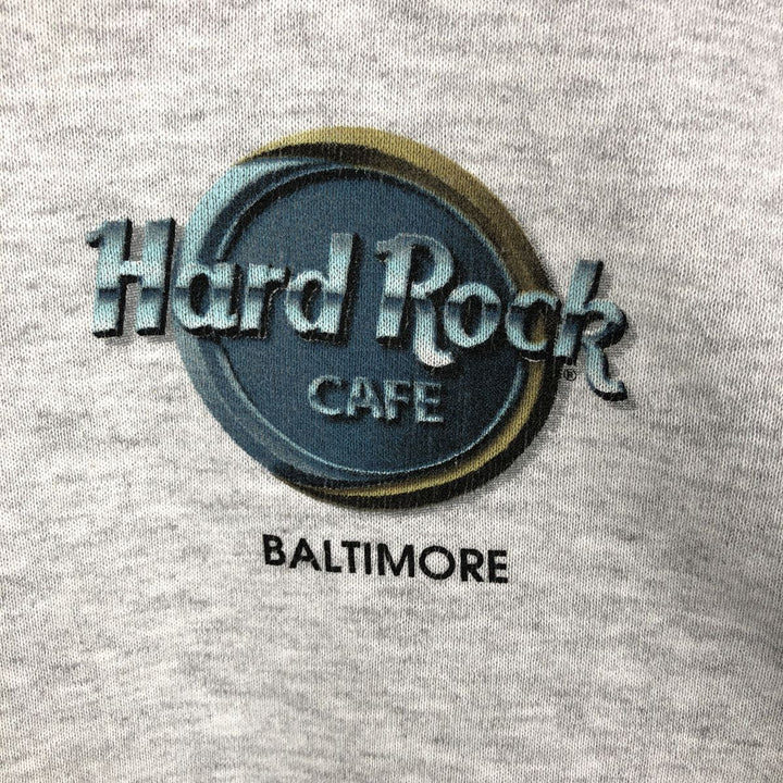 HARD ROCK CAFE Advertising Sweatshirt, Men's Size L cotton white type Vintage Second Hand