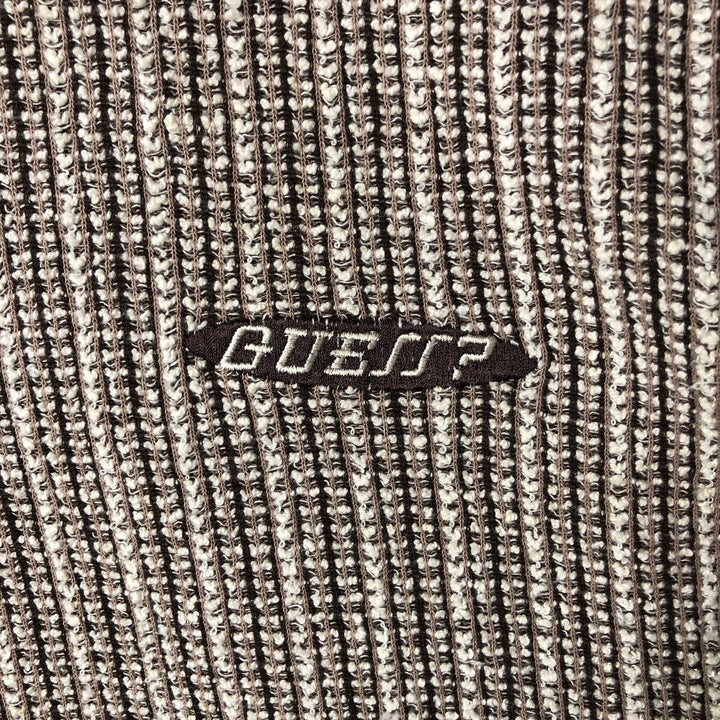 Vintage 90'S Guess Jeans all-over print cotton knit sweater, Made in USA, Men's size L cotton brown type Vintage Second Hand