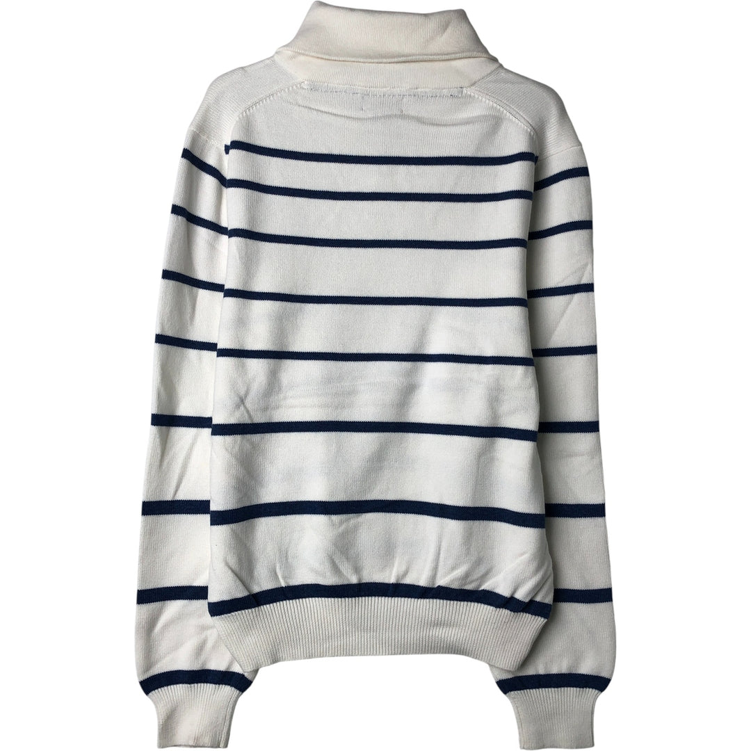 Brooks Brothers 346 Striped Shawl Collar Cotton Knit Sweater, Men's Size Medium cotton white type Vintage Second Hand