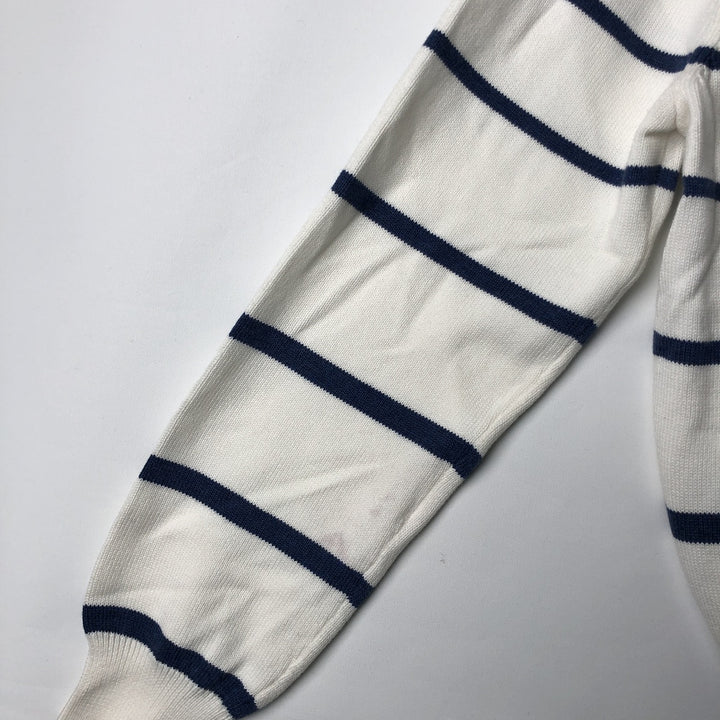Brooks Brothers 346 Striped Shawl Collar Cotton Knit Sweater, Men's Size Medium cotton white type Vintage Second Hand