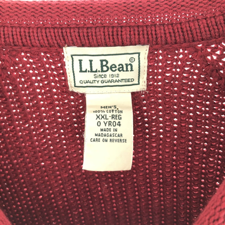 00'S LL Bean ribbed roll neck cotton knit sweater men's XXL /eaa399798