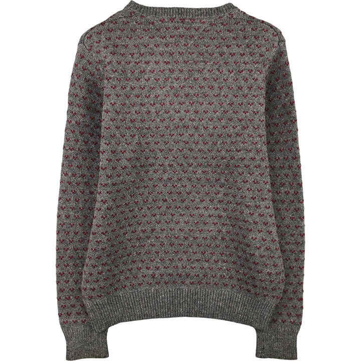 Tommy Hilfiger all-over print cotton knit sweater, men's size S cotton gray type Vintage Second Hand
