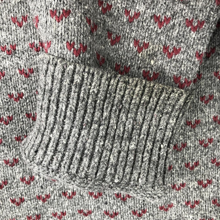 Tommy Hilfiger all-over print cotton knit sweater, men's size S cotton gray type Vintage Second Hand