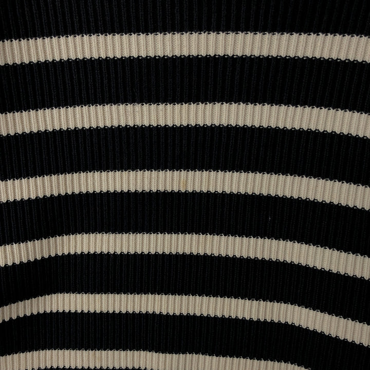90'S Tommy Hilfiger Striped Pattern Roll Neck Cotton Knit Sweater, Men's Size M cotton navy blue type Vintage Second Hand
