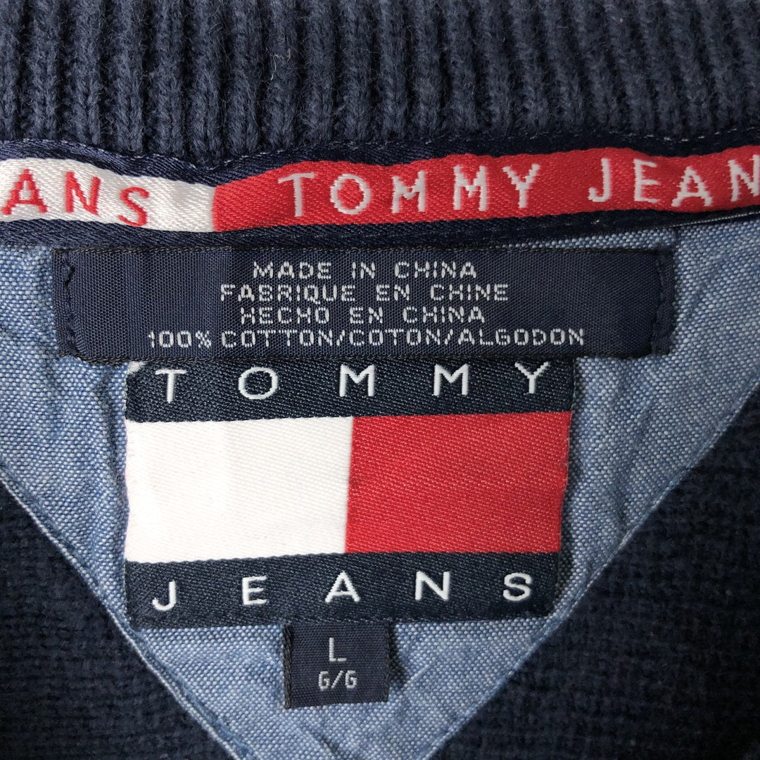 Tommy Hilfiger Jeans Cotton Knit Sweater cotton navy blue type Vintage Second Hand