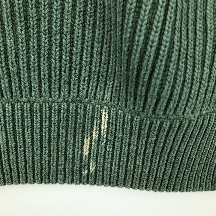 90'S Tommy Hilfiger Striped Pattern Ribbed Cotton Knit Sweater, Men's Size XL cotton navy blue type Vintage Second Hand