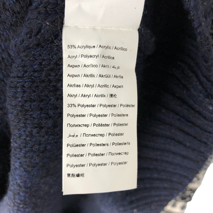 JULES All-Over Print Acrylic Knit Sweater, Men's Size XL acrylic navy blue type Vintage Second Hand