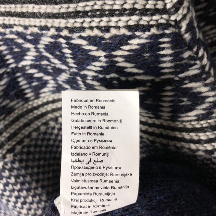 JULES All-Over Print Acrylic Knit Sweater, Men's Size XL acrylic navy blue type Vintage Second Hand