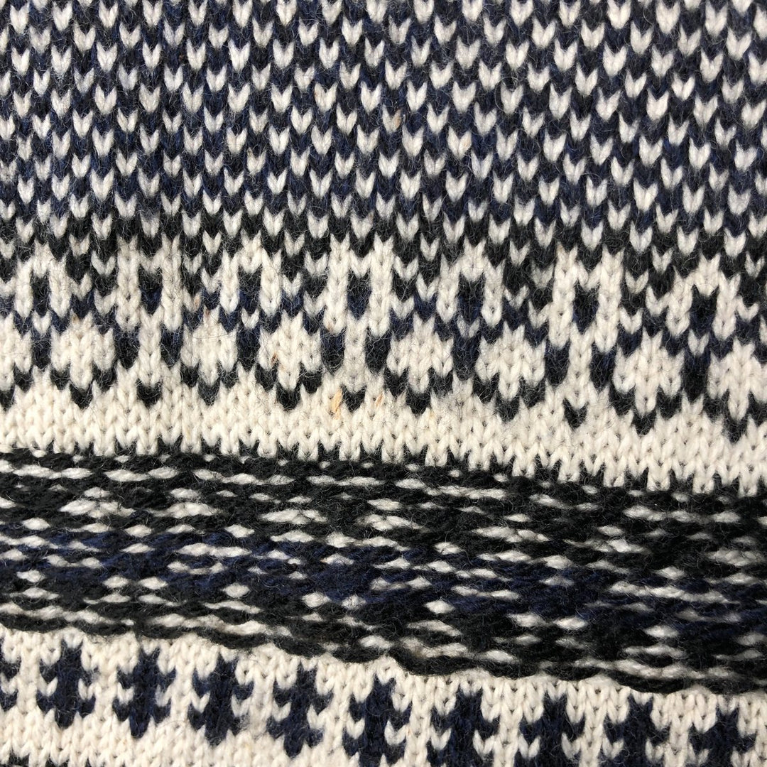 JULES All-Over Print Acrylic Knit Sweater, Men's Size XL acrylic navy blue type Vintage Second Hand