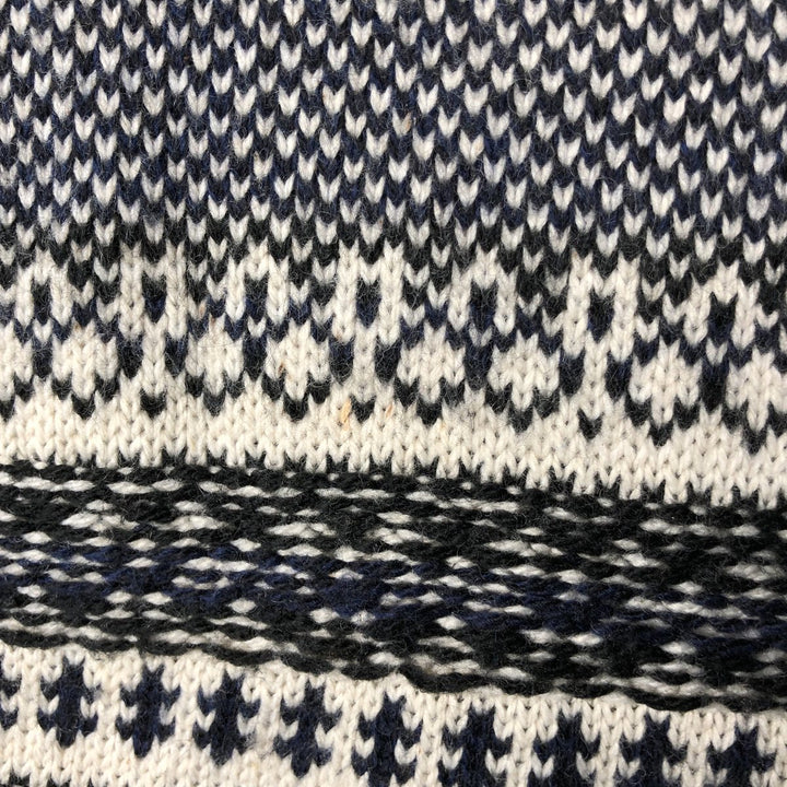 JULES All-Over Print Acrylic Knit Sweater, Men's Size XL acrylic navy blue type Vintage Second Hand