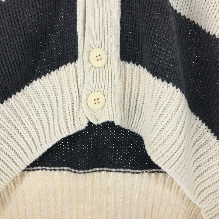 90'S GAP Old Gap Border Pattern Ramie x Cotton Knit Cardigan Men's S Size Vintage /eaa399900