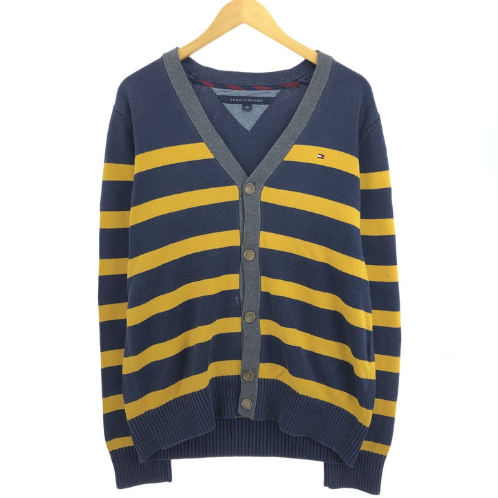 Tommy Hilfiger Border Pattern Cotton Knit Cardigan Men's L size / eaa399921