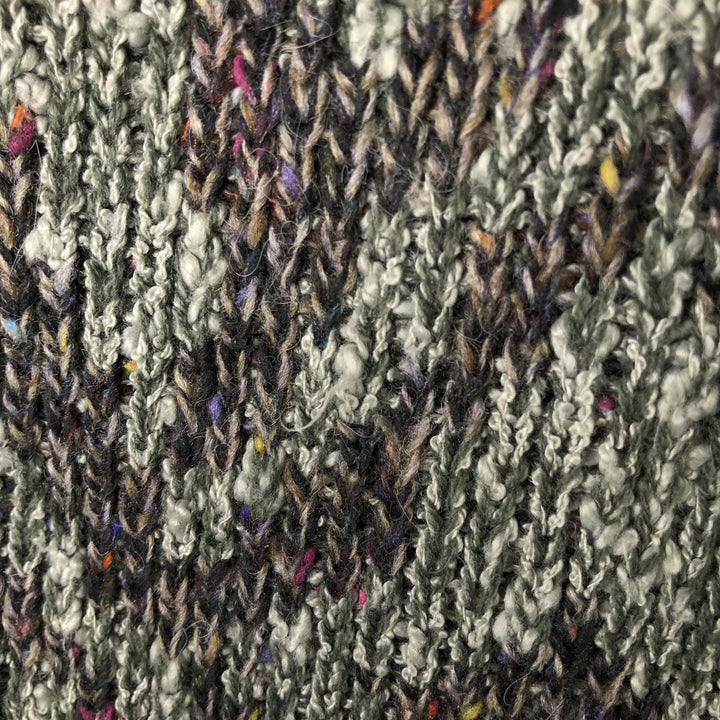 COSI All-Over Print Colored Nep Acrylic Knit Sweater, Men's Size L acrylic gray type Vintage Second Hand