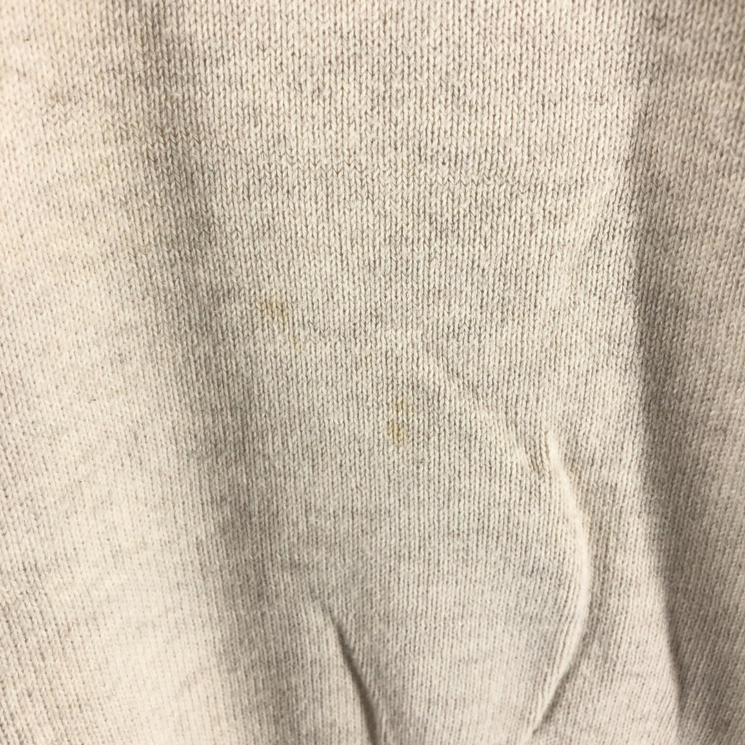 CHAPS Lined Cotton Knit Sweater, Men's Size L cotton white type Vintage Second Hand